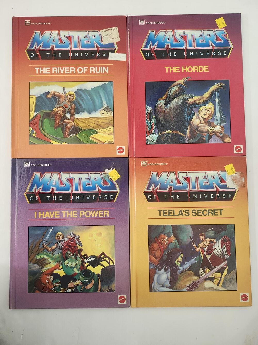 Masters of the Universe Golden Books Lot of 4 He-Man Skeletor Horde 1985 Vintage
